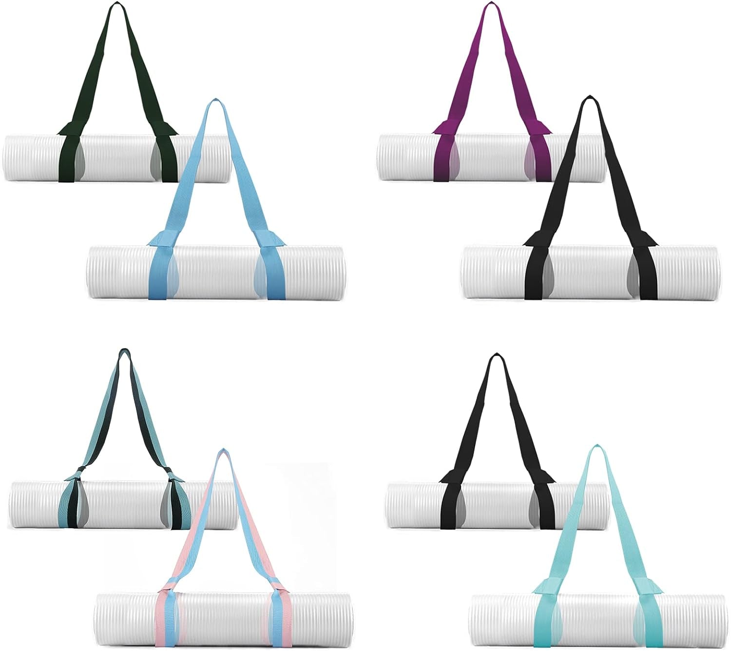 2 Packs Yoga Mat Strap for Carrying, Yoga Mat Carrier, Adjustable Yoga Mat Sling for Yoga Mat Exercise Mat